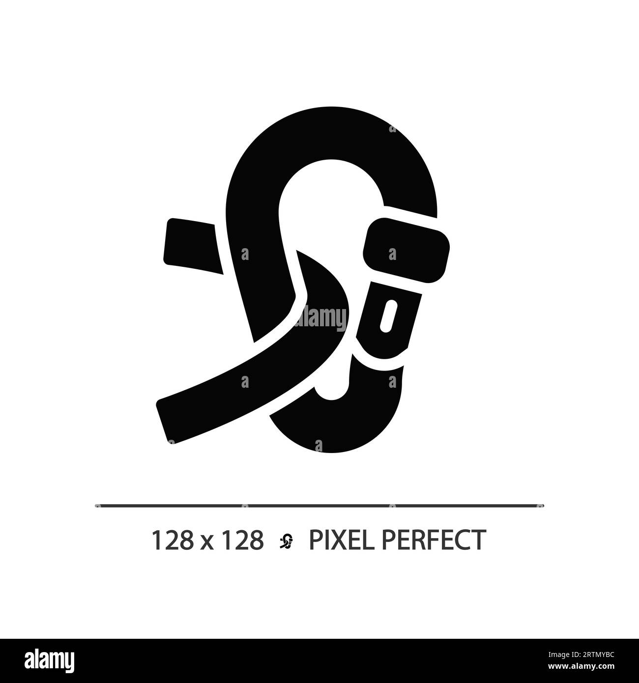 2D carabiner simple glyph style black icon Stock Vector Image & Art - Alamy