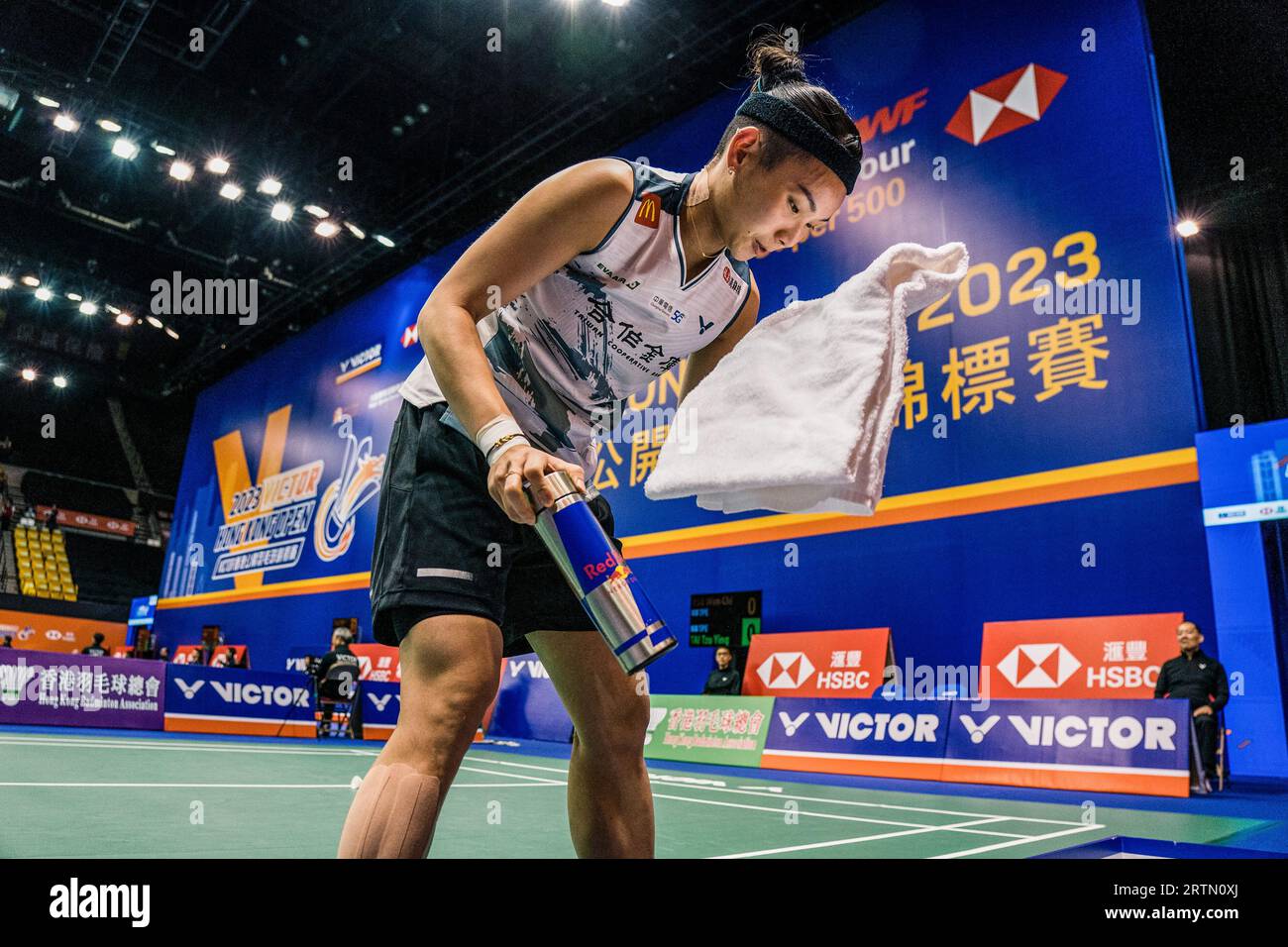 Hong Kong, China. 13th Sep, 2023. Tai Tsz Wing of Chinese Taipei plays