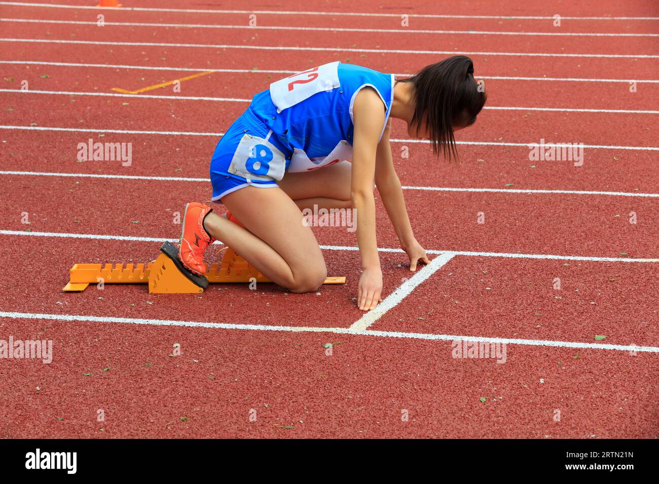 Motion sport athletics running track starting block competition ...