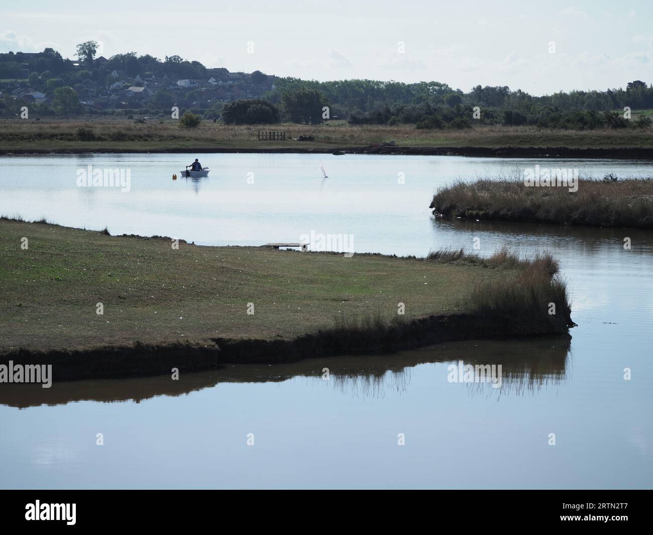 Sheerness, Kent, UK. 14th Sep, 2023. UK Weather: a sunny and calm morning in Sheerness, Kent. Barton's Point lake. Credit: James Bell/Alamy Live News Stock Photo
