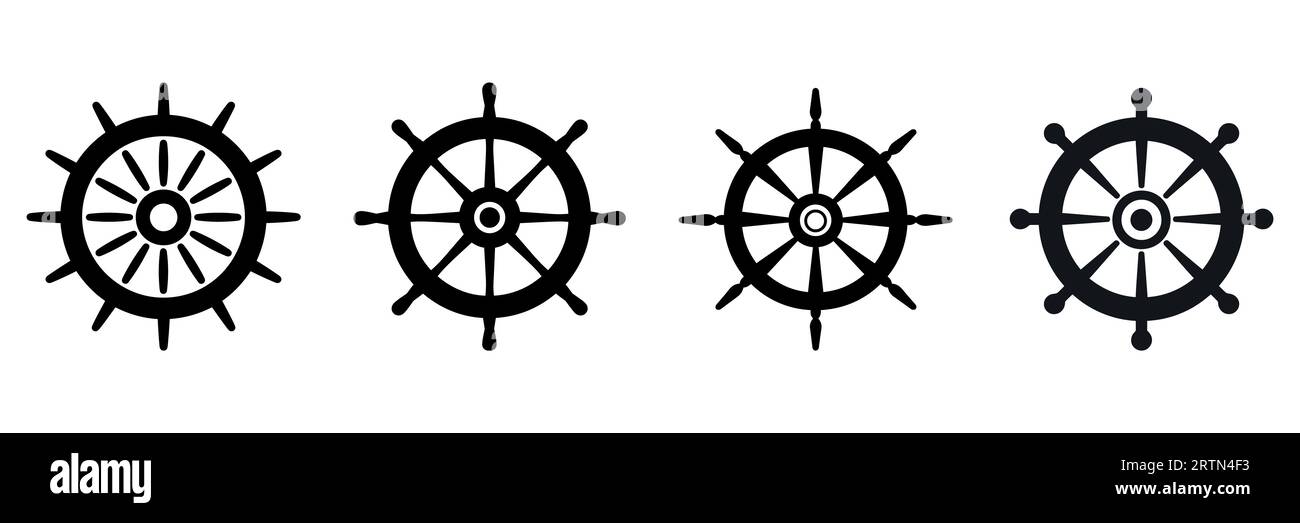 Navigation ship wheel icon, outline style Stock Vector Image & Art - Alamy