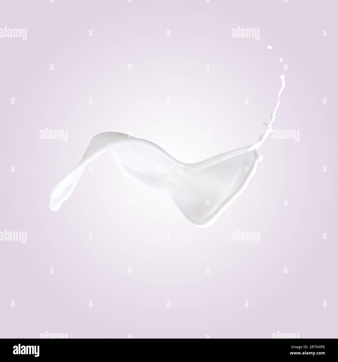Realistic milk splashes or wave with drops and splatters. Liquid swirls ...
