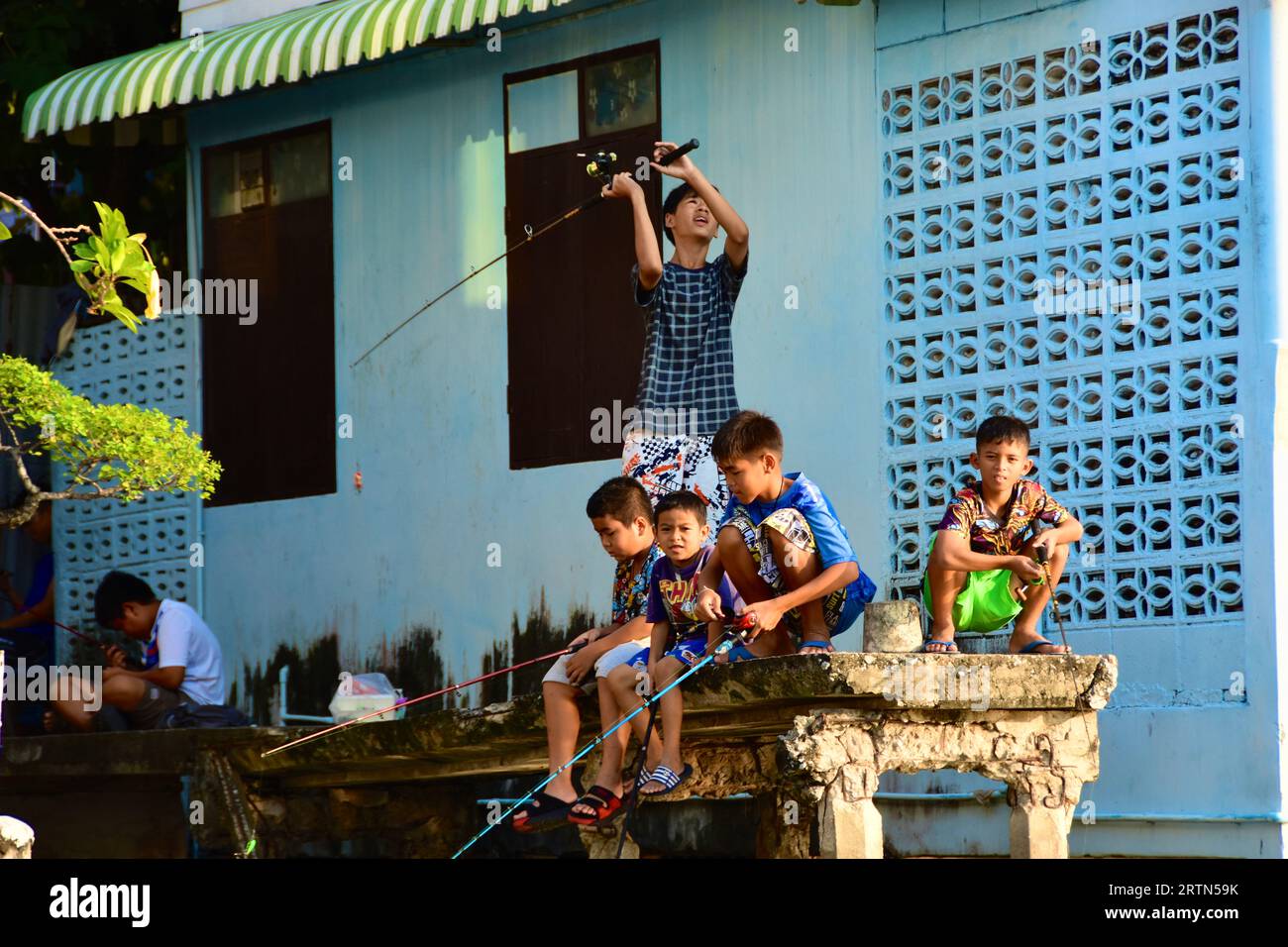 South East Asia, food, clothes and floating markets Stock Photo Alamy