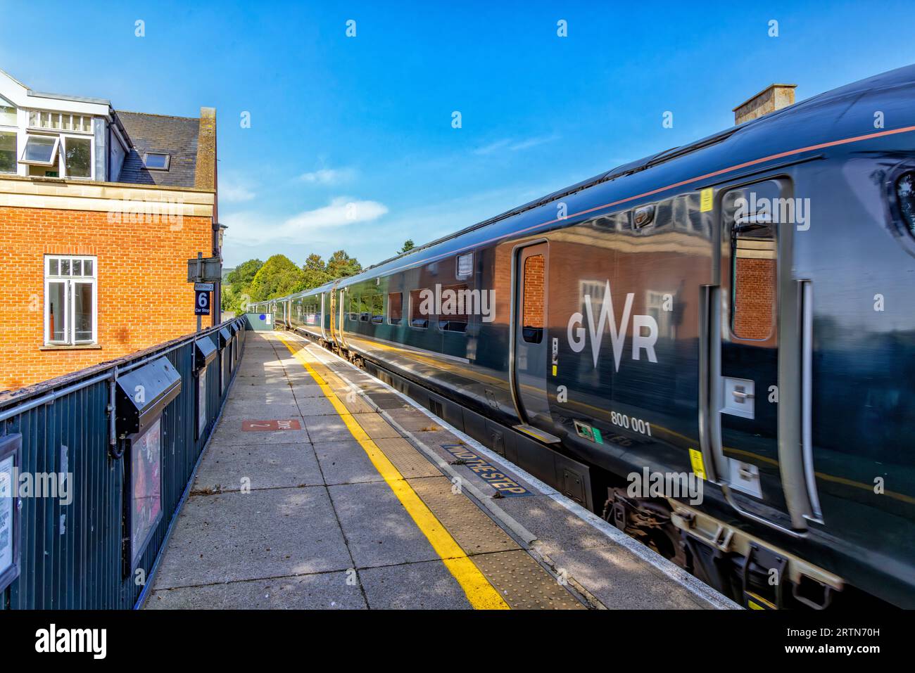GWR train leaving Stroud railway station, The Cotswolds