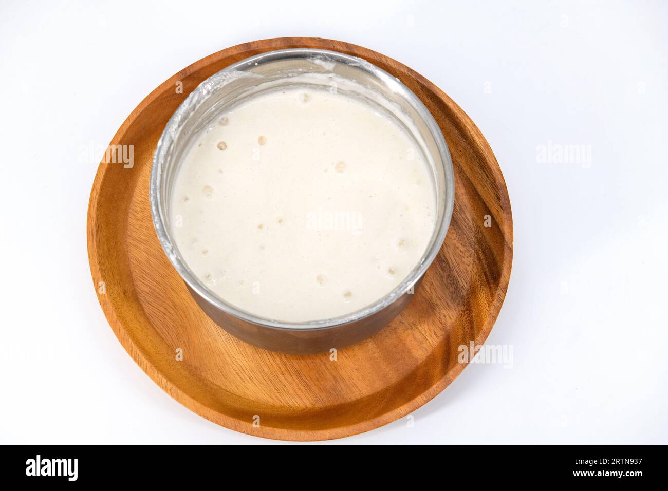Selective focused image of fermented batter for idli and dosa in an