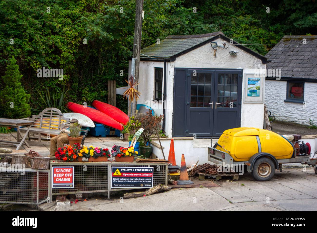 River Fal, Cornwall, UK August 2023 at the King Harry Ferry Bridge