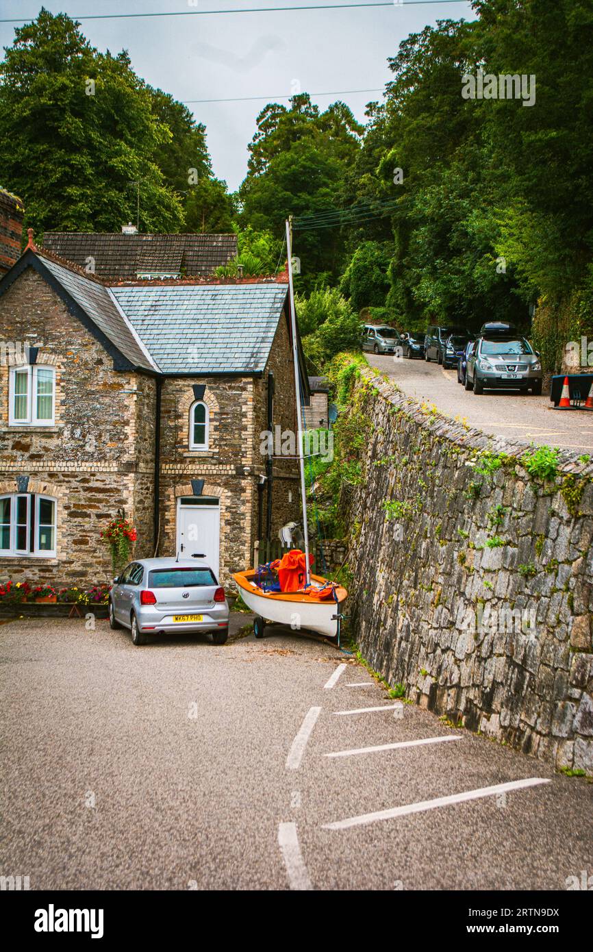 River Fal, Cornwall, UK August 2023 at the King Harry Ferry Bridge
