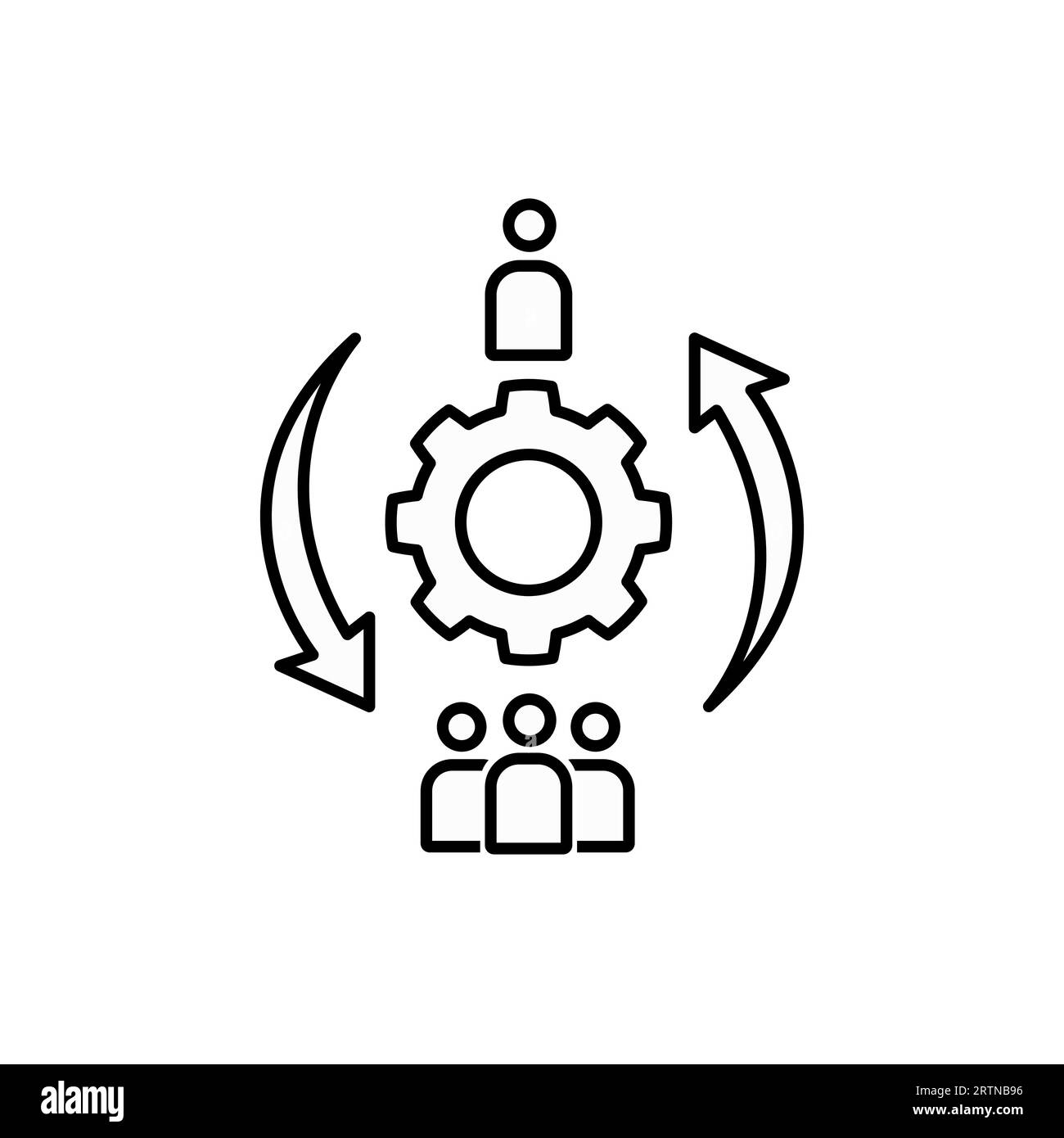 Business meeting interaction communication development icon Stock Vector