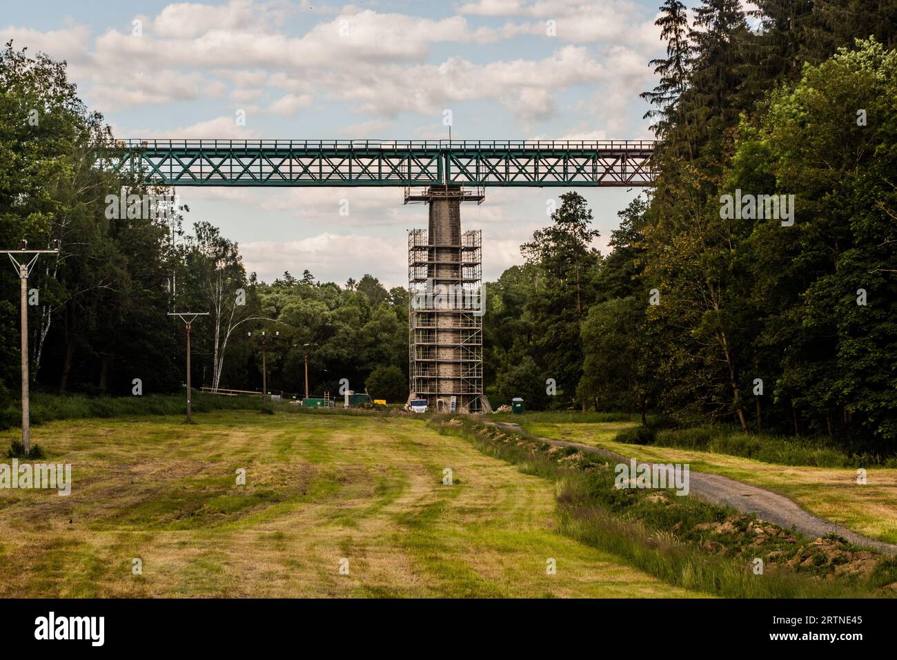 Railway bridge Vilemov, Czech Republic Stock Photo