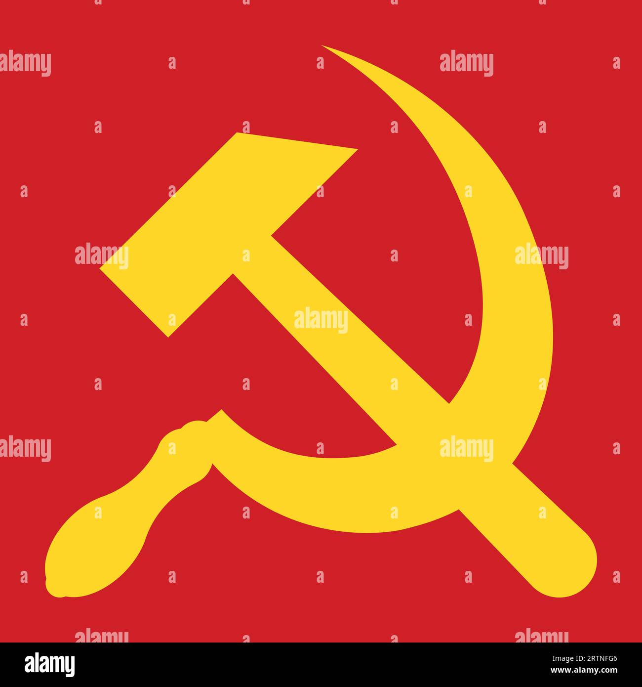 The hammer and sickle symbol of the Soviet Union, vector Stock Vector