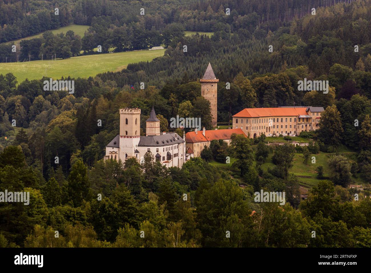 View of Rozmberk castle, Czech Republic Stock Photo