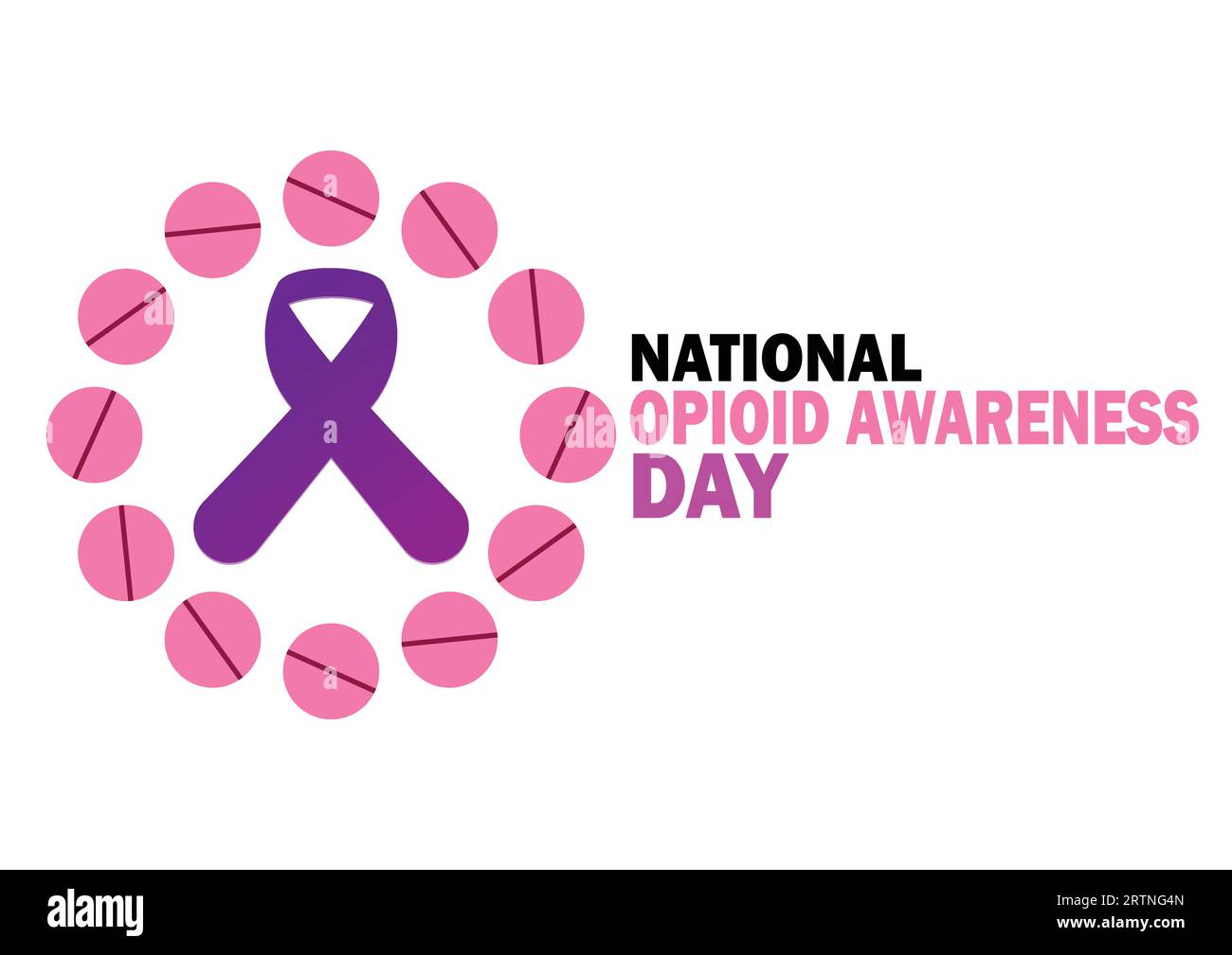 National Opioid Awareness Day. Vector illustration. Design for banner, poster or print. Stock Vector
