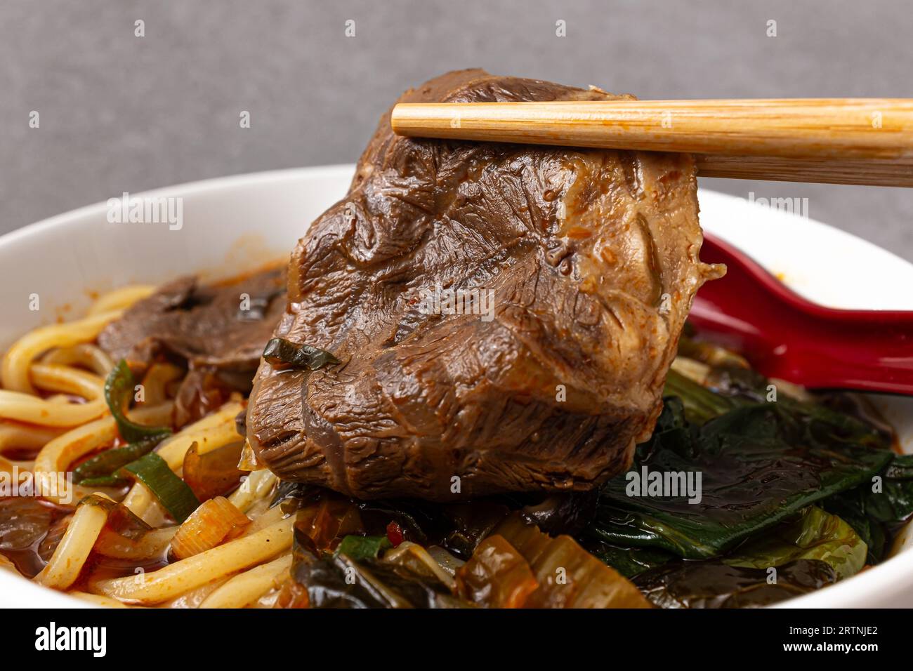 Taiwanese Beef Noodles with Beef and Vegetables Stock Photo - Alamy