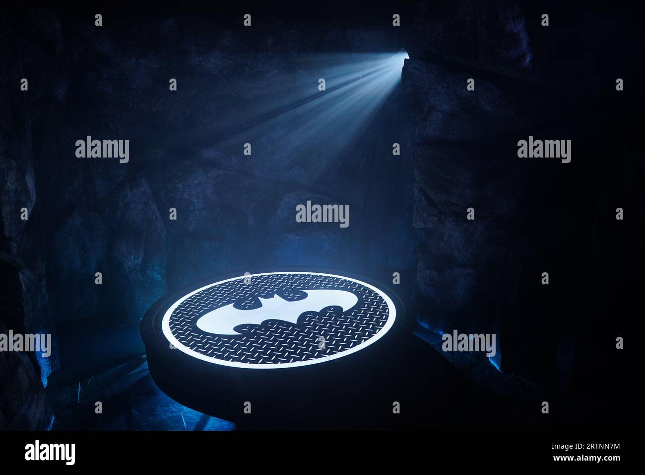 The Batcave at the DC Comics and Warner Bros Batman Unmasked popup