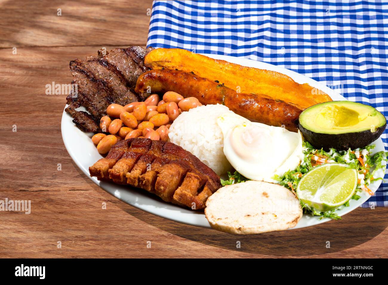 Tasty Paisa Tray; Typical Dish In The Region Of Antioqueña / Colombia. Stock Photo