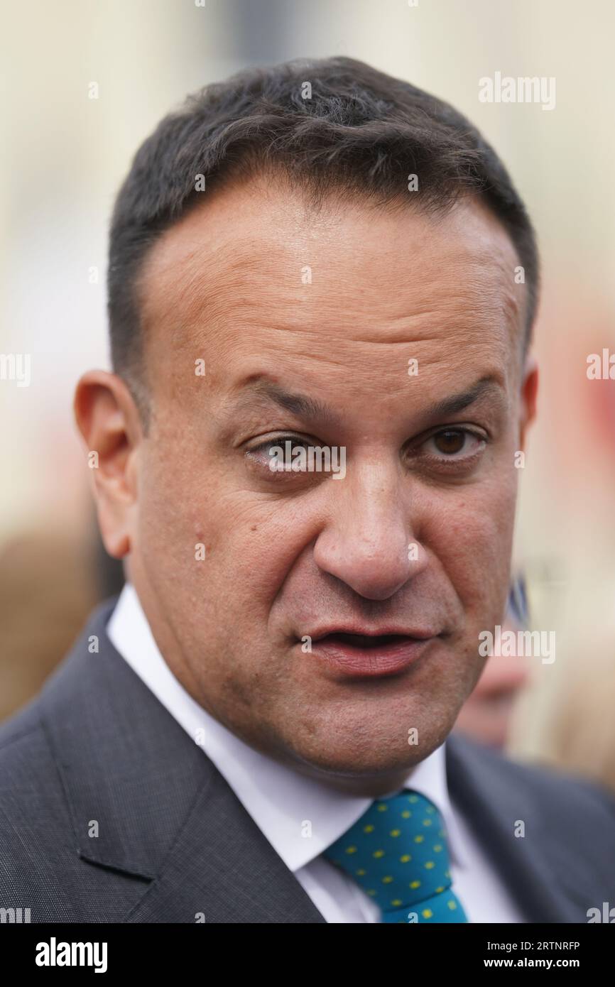 Taoiseach Leo Varadkar speaks to the media during the official opening