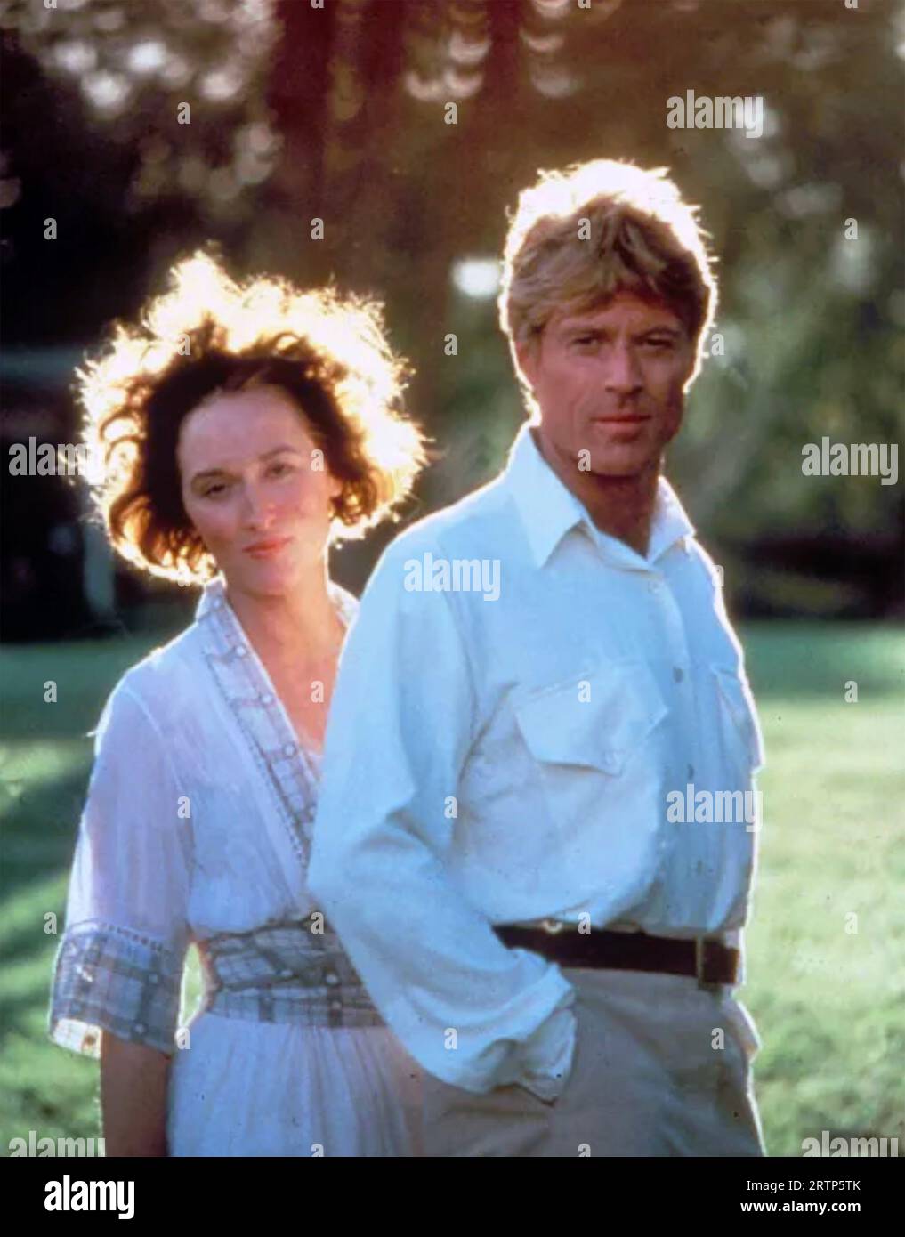 OUT OF AFRICA 1985 Universal Pictures film with Meryl Streep as Karen Blixen and Robert Redford as  Denys Hatton Stock Photo