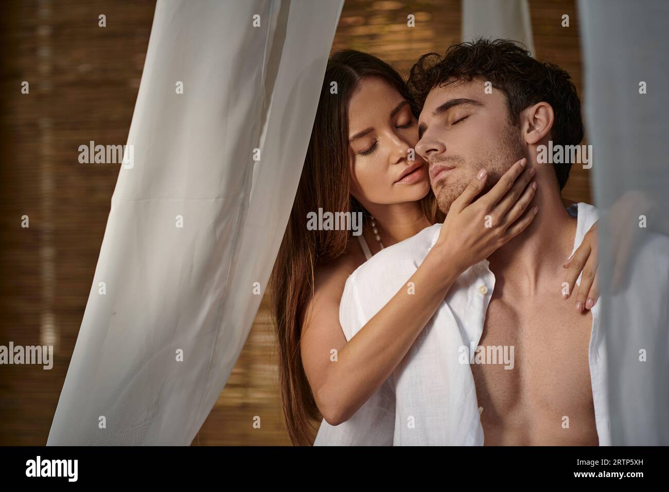 Woman seducing man hi-res stock photography and images - Alamy