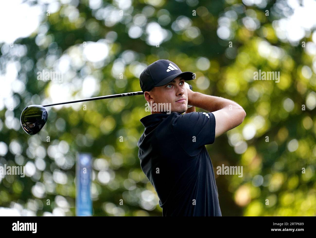 Ludvig Aberg on the 4th during day one of the 2023 BMW PGA Championship