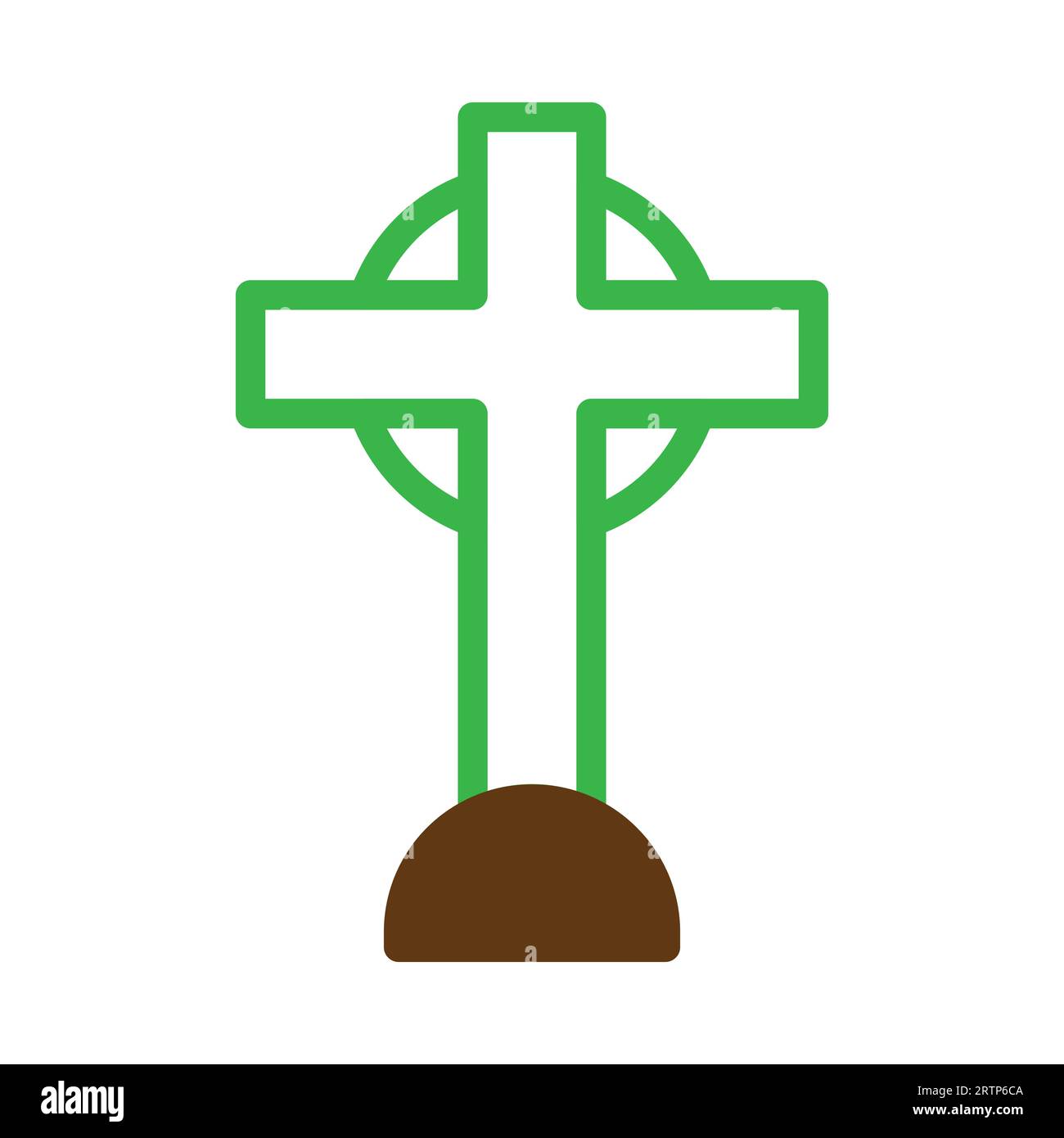Christian Illustration Of Wooden Cross Happy Easter Image Stock