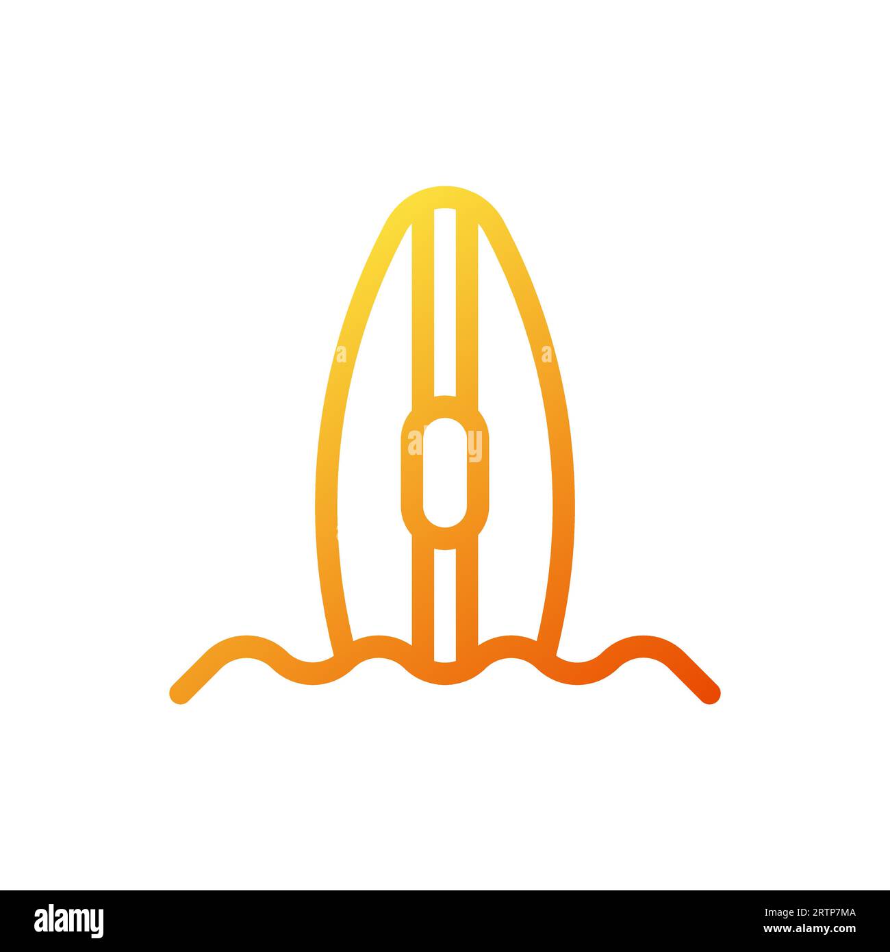 Surfing icon gradient yellow orange illustration vector element and