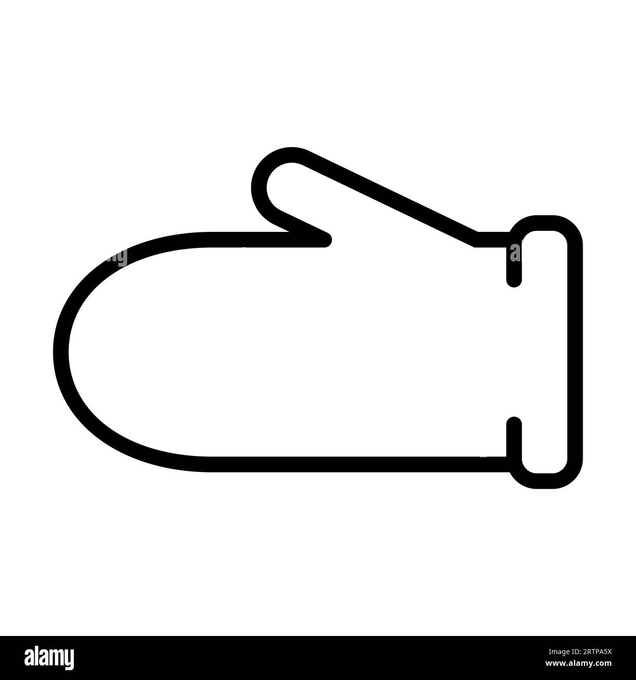 Simple outline of oven mitt or potholder vector icon Stock Vector Image