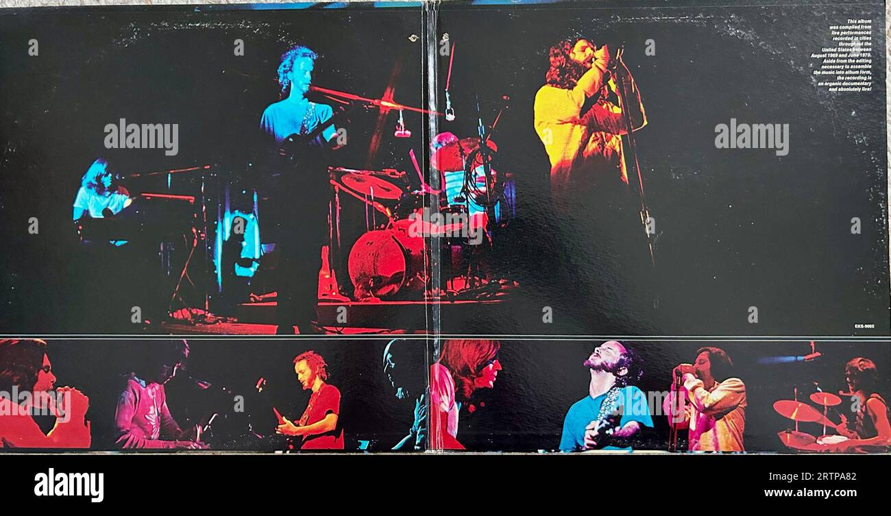 Cover LP VInyl Record Album, The Doors, 'Absolutely Live' 1970s Rock Music (Credit Photography: Ed Carafe, Robert L. Heimall, Elektra Records) Jim Morrison (Lead Vocals) Classic rock Stock Photo