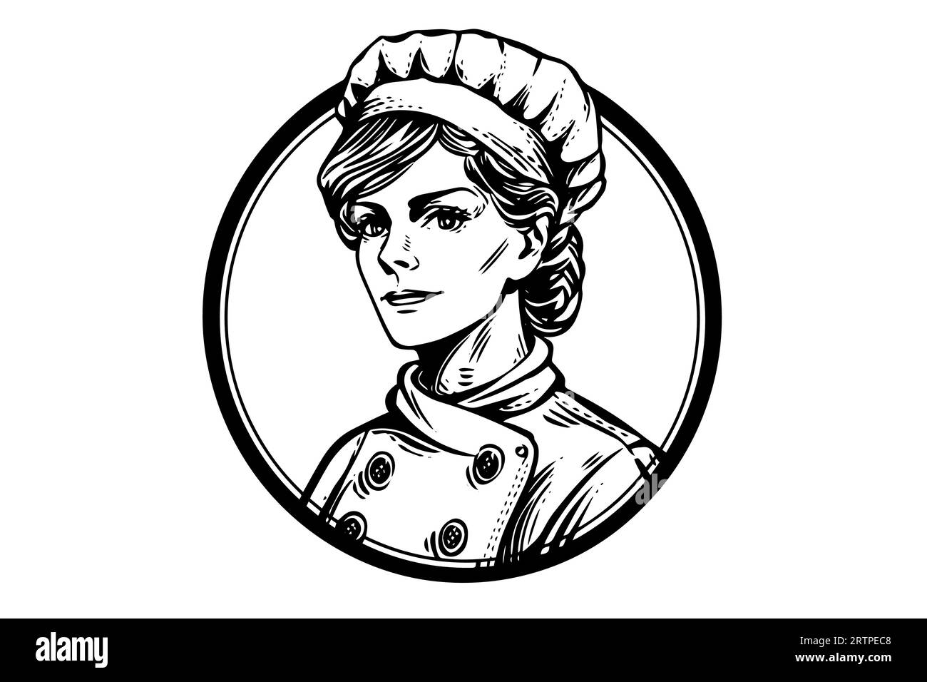 https://c8.alamy.com/comp/2RTPEC8/woman-chef-ink-sketch-in-engraving-style-drawing-young-female-vector-illustration-2RTPEC8.jpg