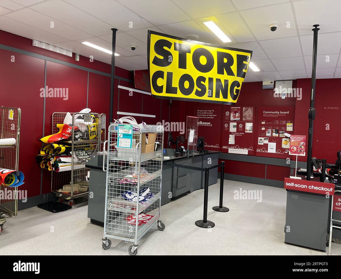 Bicester Oxfordshire UK. 15 September 2023. Wilko stores closing down