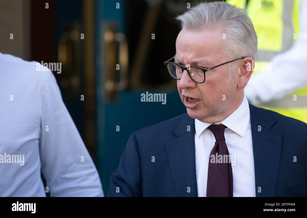 London, UK. 14th Sep, 2023. Ministers at the Cabinet office Michael Gove, Levelling Up Secretary, Credit: Ian Davidson/Alamy Live News Stock Photo