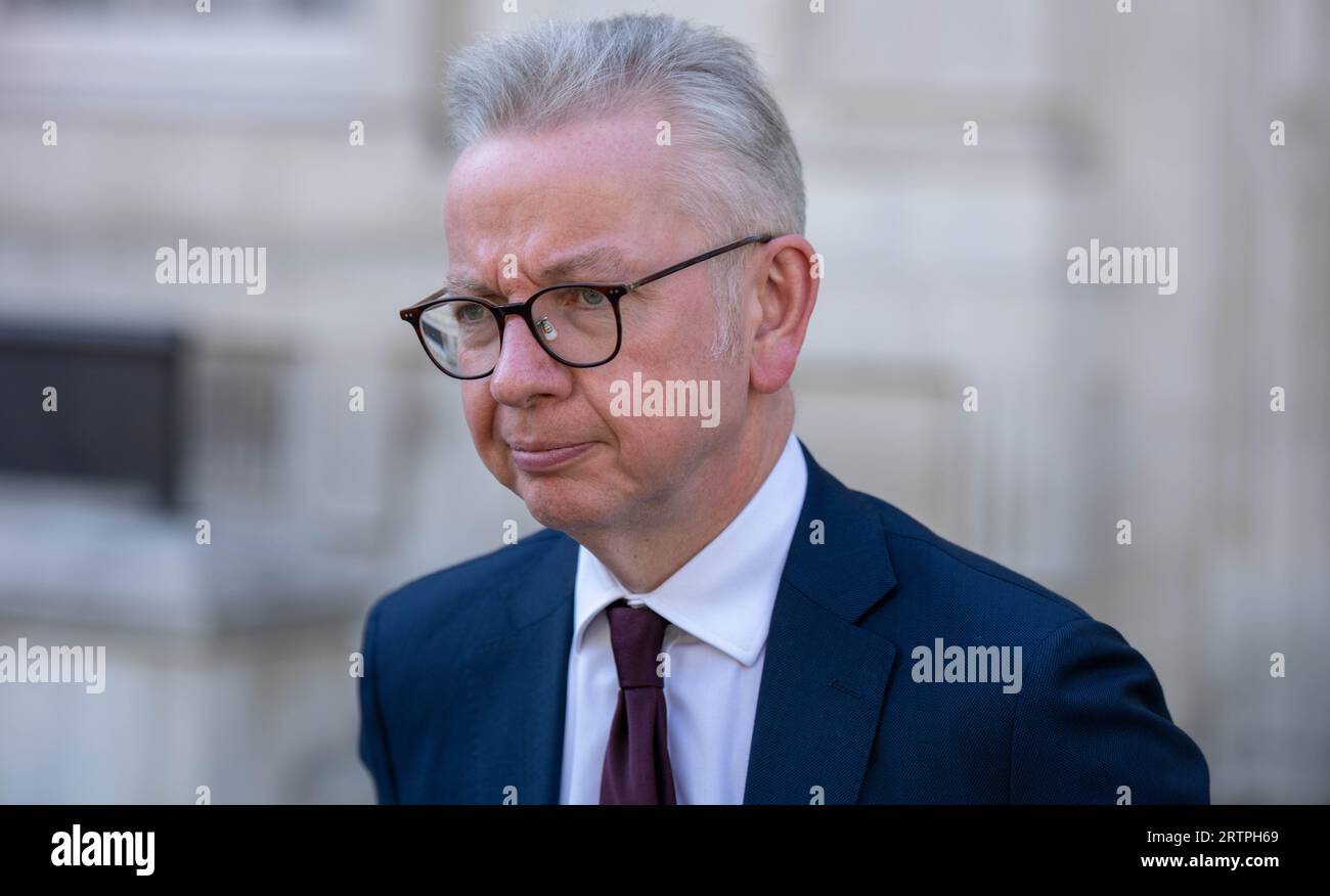 London, UK. 14th Sep, 2023. Ministers at the Cabinet office Michael Gove, Levelling Up Secretary, Credit: Ian Davidson/Alamy Live News Stock Photo