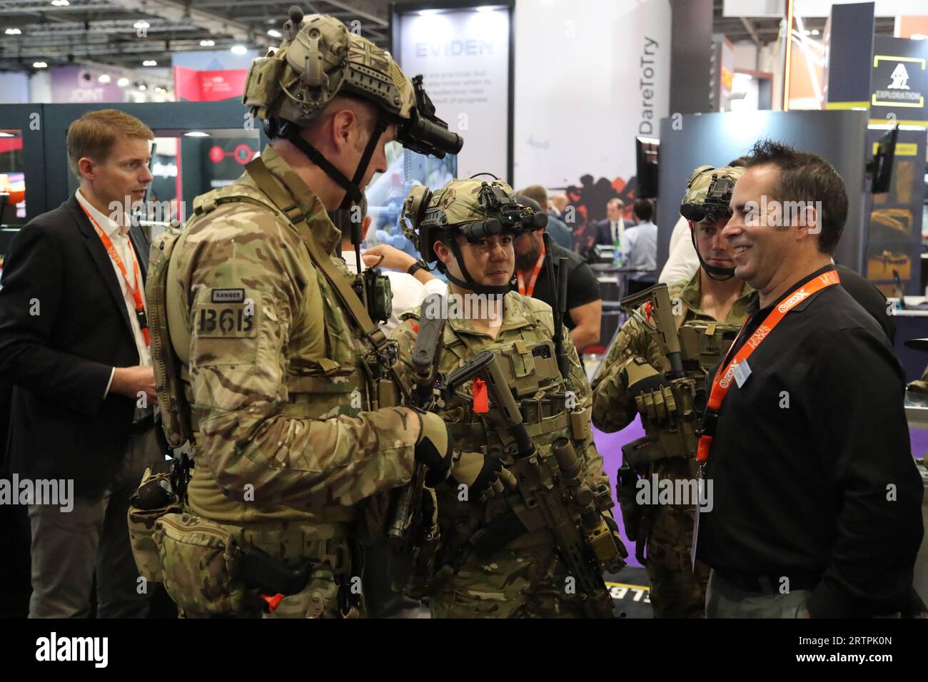 London, United Kingdom. 14th Sep, 2023. Arms manufacturers from all