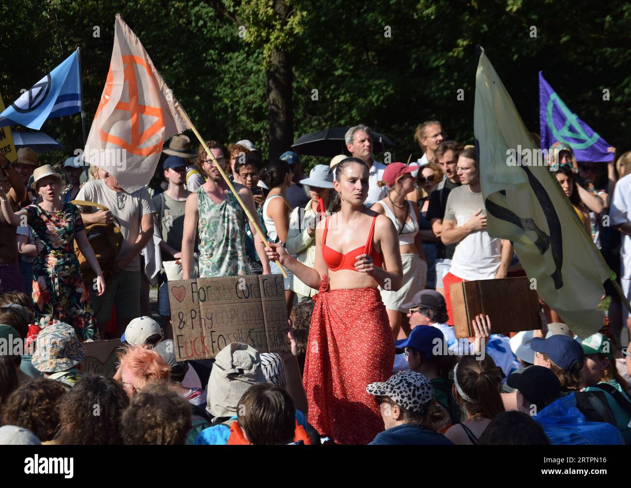 The Hague, Netherlands. 09th Sep, 2023. Extinction Rebellion activists ...