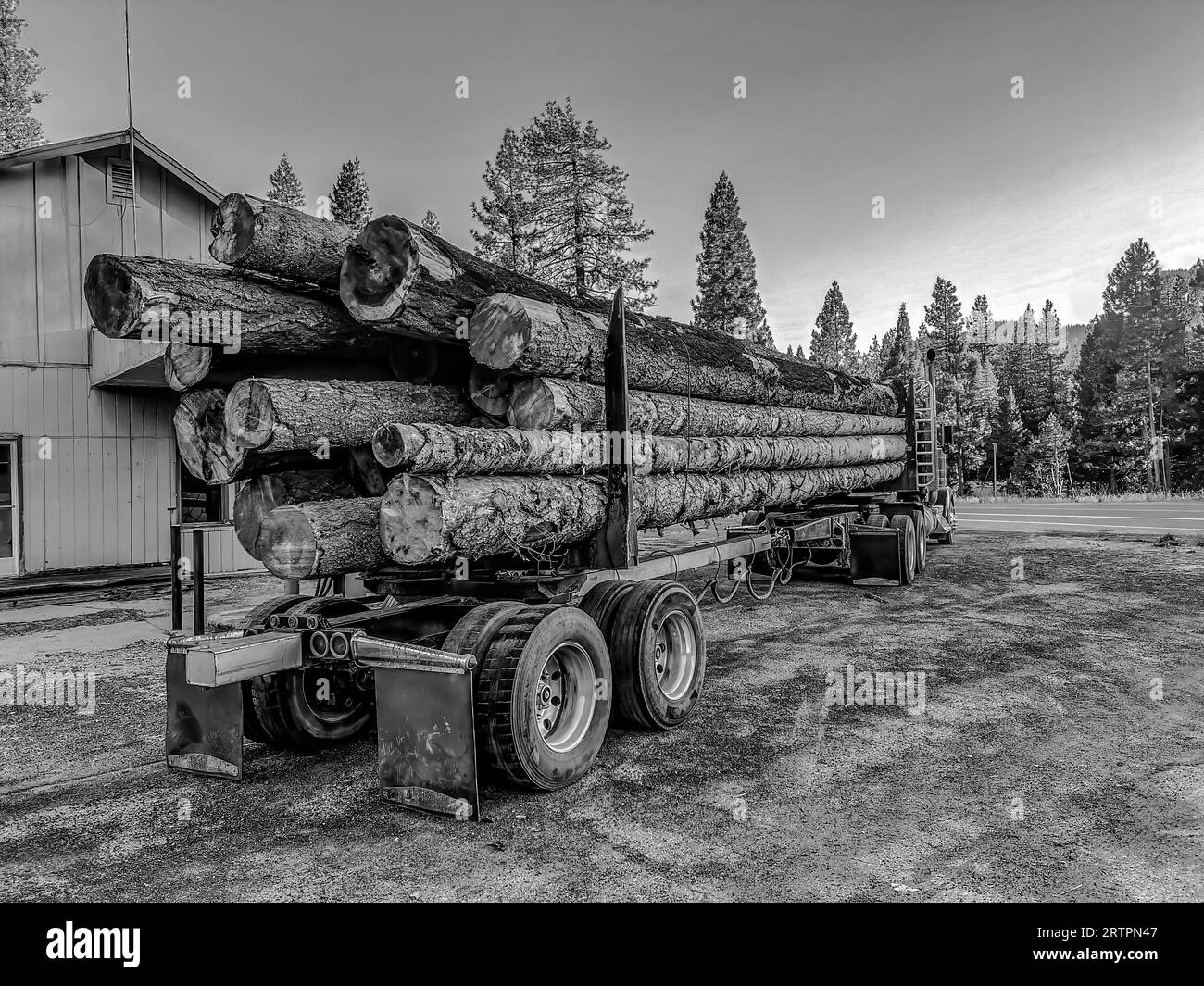 Black and white timber truck hires stock photography and images Alamy