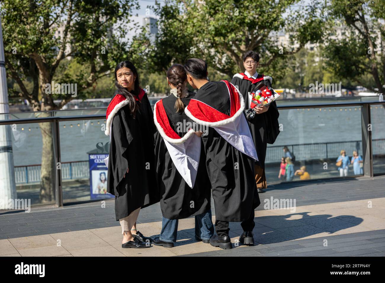 London, UK. 14th Sep, 2023. Royal College of Art graduates celebrate graduation at the Southbank Centre London UK Credit: Ian Davidson/Alamy Live News Stock Photo
