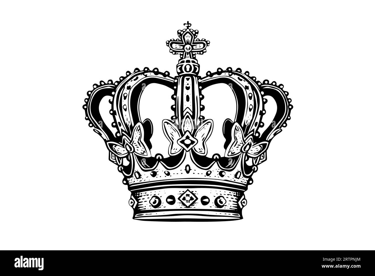 British crown vector Black and White Stock Photos & Images - Alamy