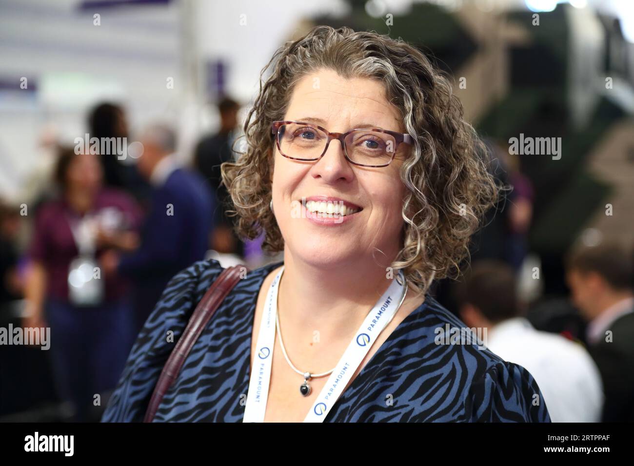 London, United Kingdom. 14th Sep, 2023. Ms Christine Maxwell, Director, Cyber Defence and Risk at the DSEI London 2023. Credit: Uwe Deffner/Alamy Live News Stock Photo