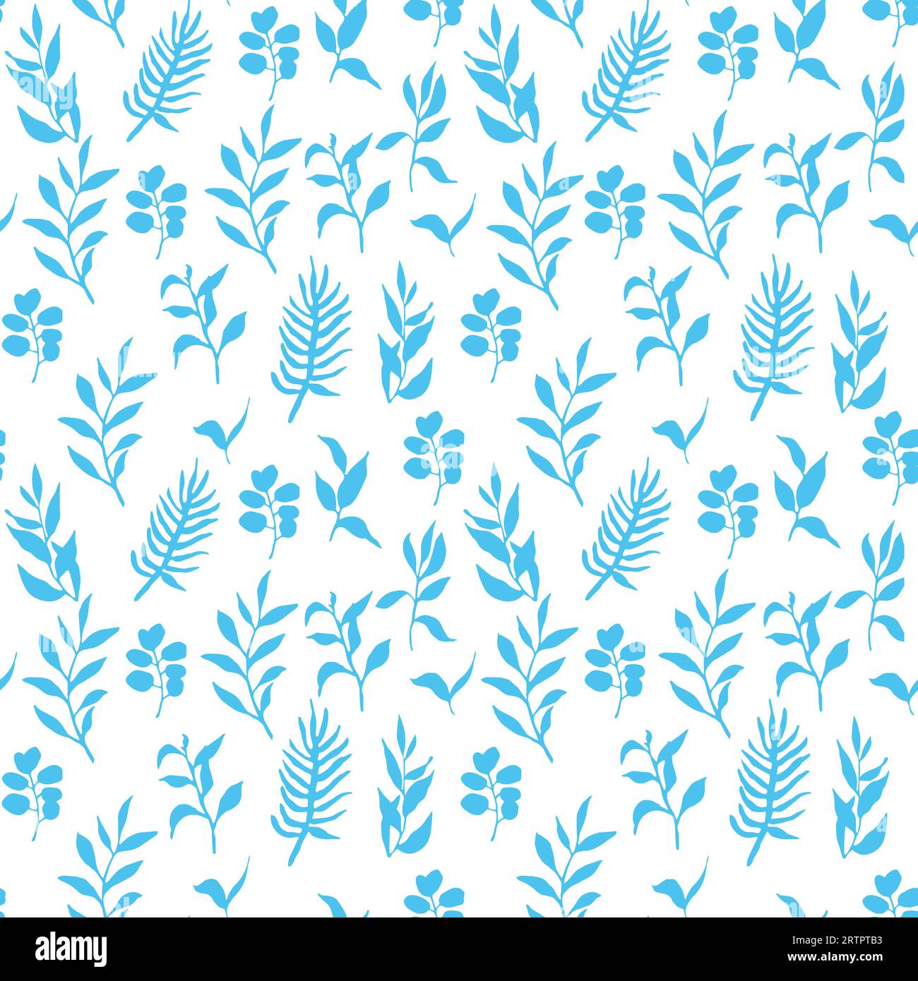 Blue leaves seamless pattern for surface design, textile, wallpaper ...