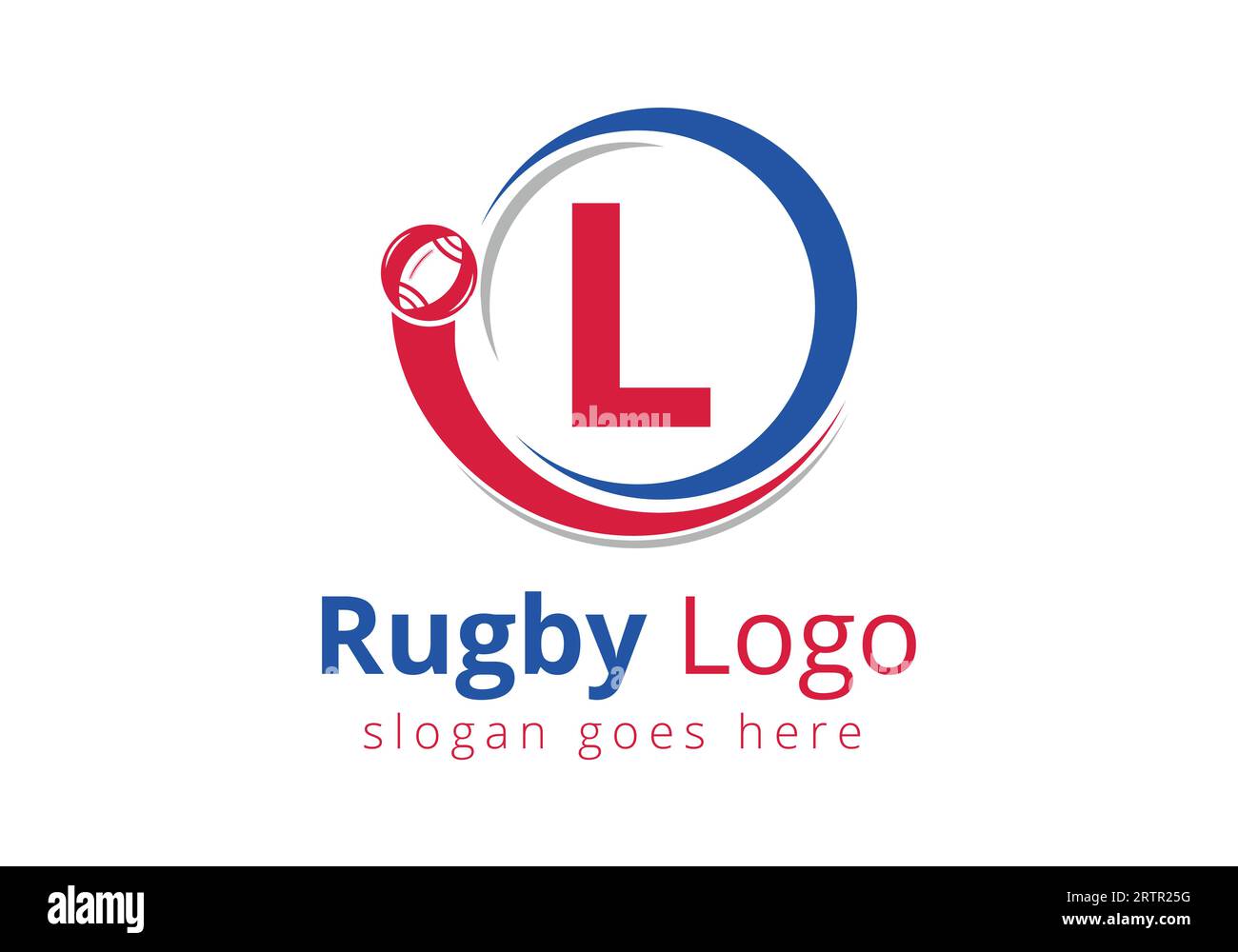 Initial L monogram alphabet with Rugby, Football Logo Combine With ...