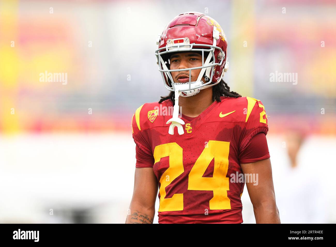 LOS ANGELES, CA SEPTEMBER 02 USC Trojans wide receiver Makai Lemon