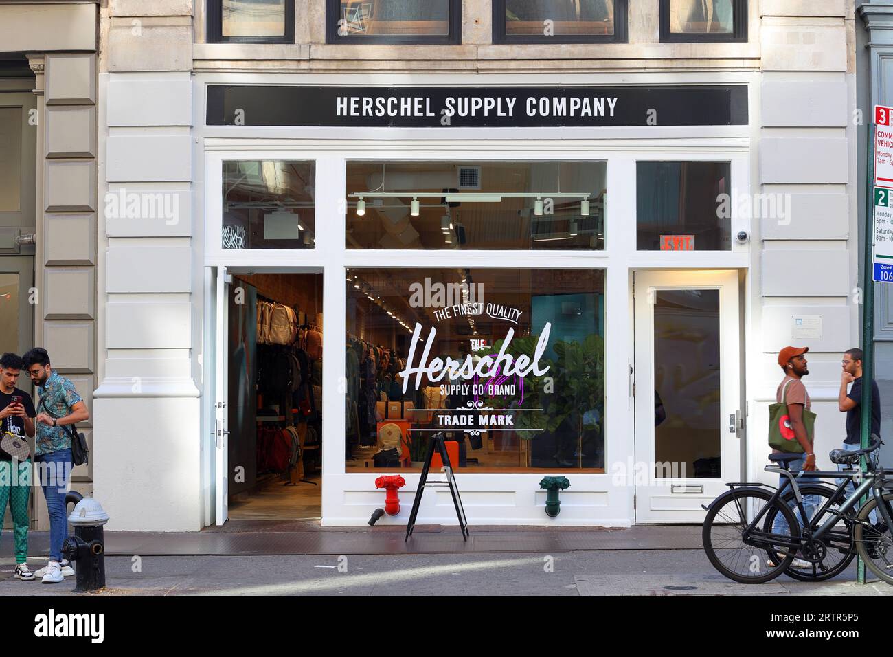 Herschel Supply Company, 543 Broadway, New York. NYC storefront photo of a backpack and travel accessories store in Manhattan's SoHo. Stock Photo