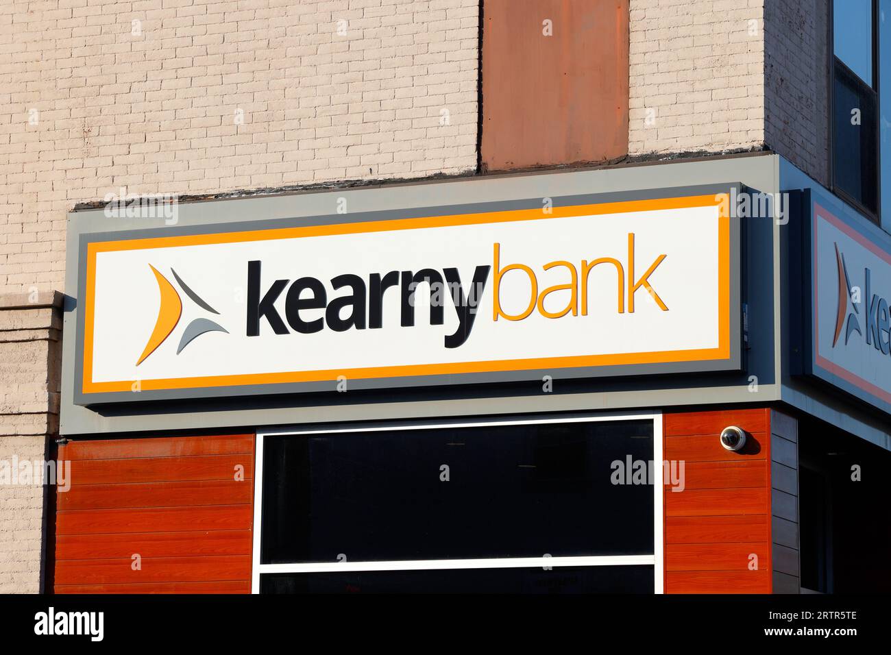 Signage for Kearny Bank, a local New Jersey based bank, at one of their locations in Brooklyn, New York Stock Photo