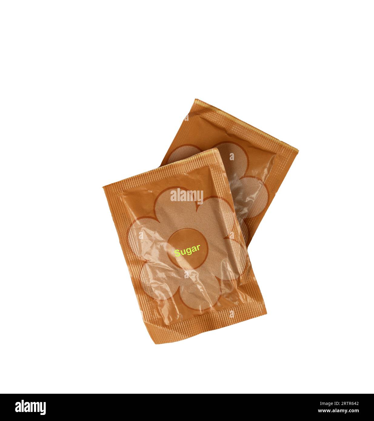 two sachets of sugar Stock Photo Alamy