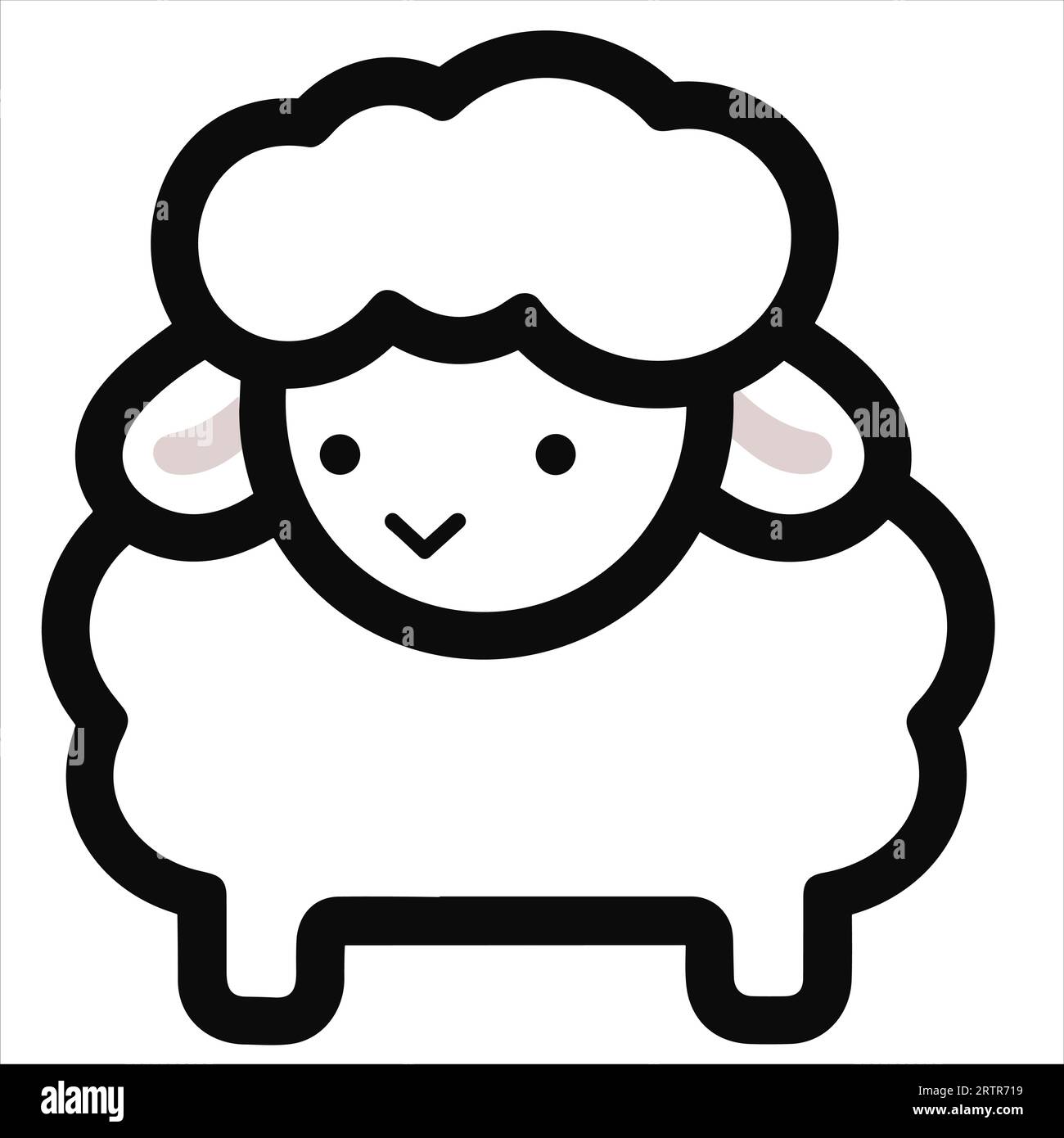 Simple sheep animal vector icon Stock Vector Image & Art Alamy