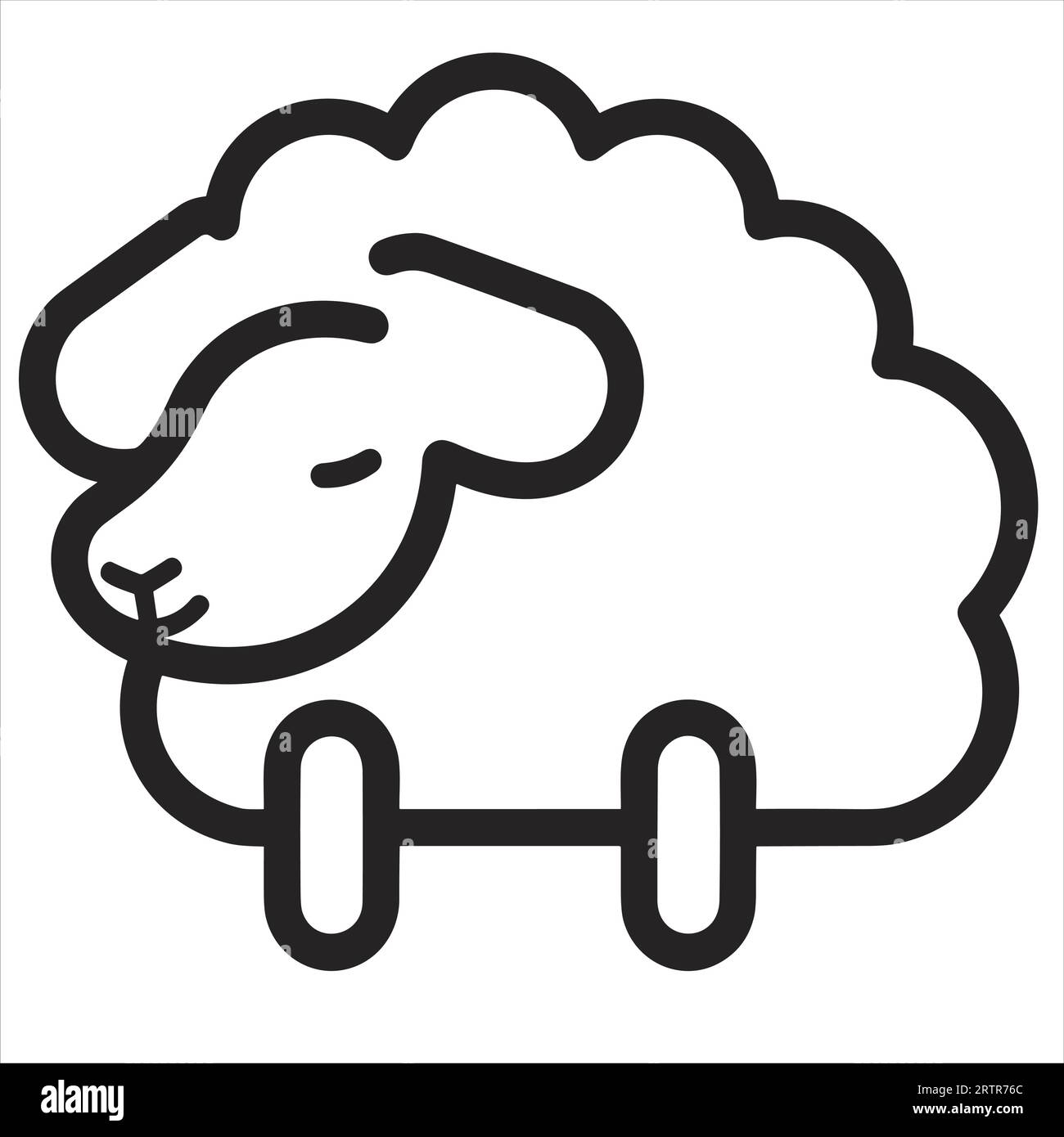 Simple sheep animal vector icon Stock Vector Image & Art Alamy