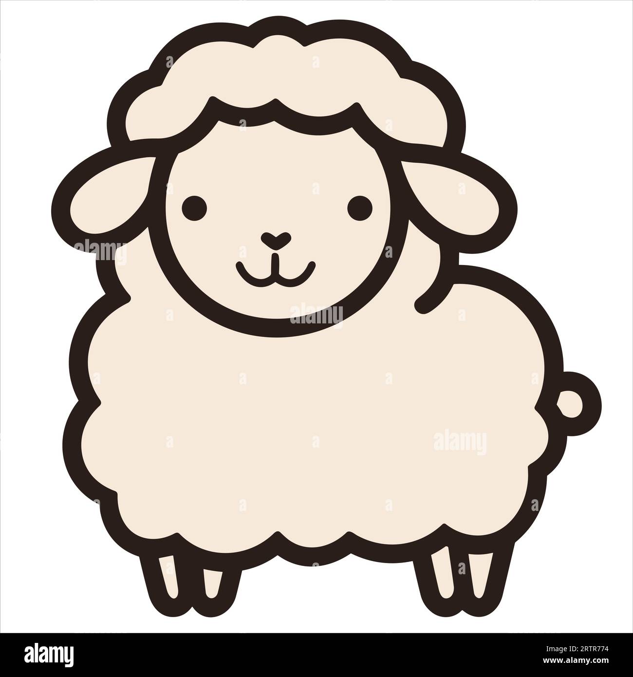 Simple sheep animal vector icon Stock Vector Image & Art Alamy