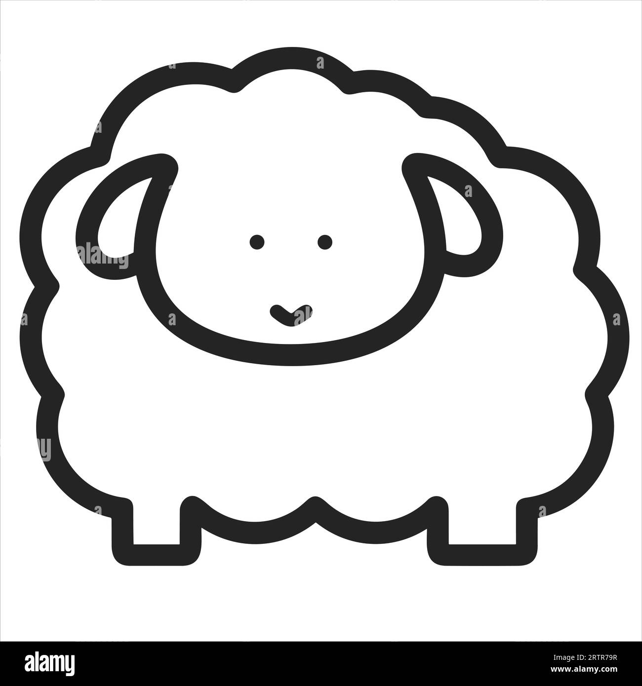 Simple sheep animal vector icon Stock Vector Image & Art Alamy
