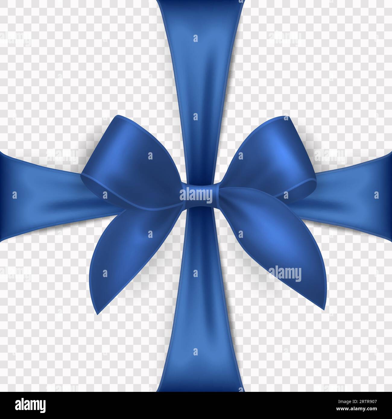 White round gift box with blue ribbon and bow Vector Image