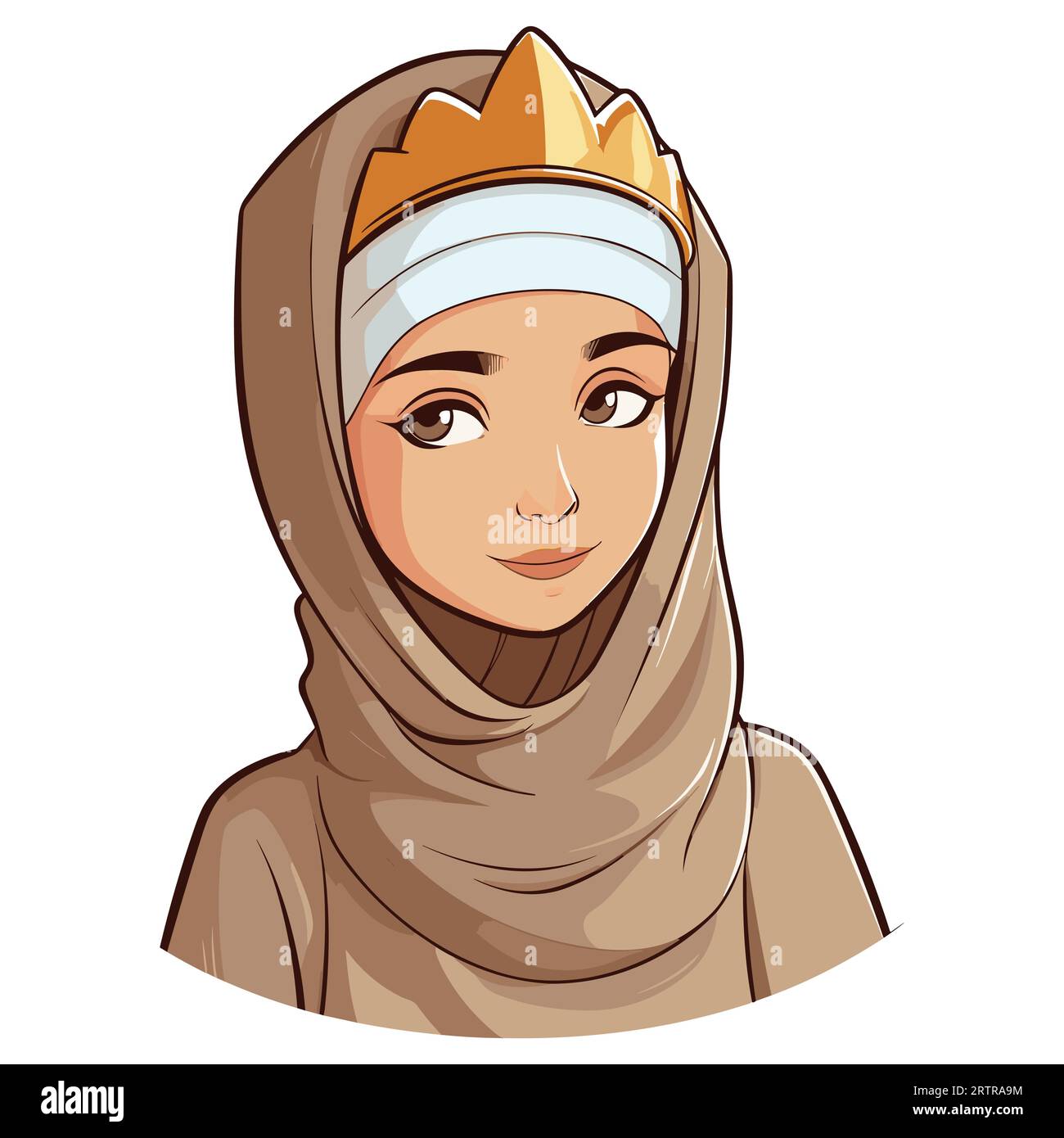 women in hijab vector illustration isolated in white background Stock ...
