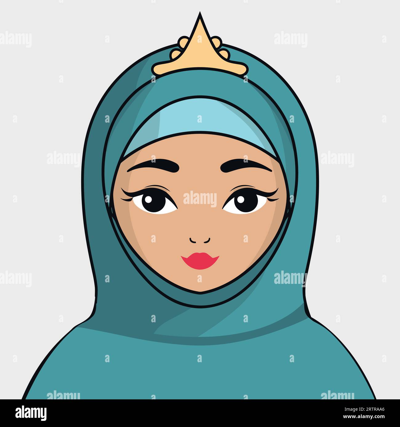 women in hijab vector illustration isolated in white background Stock ...